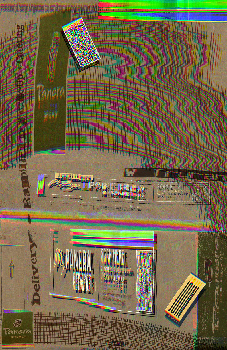 Distorted poster of Panera packaging