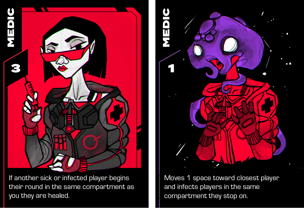 card with hand casting a spell