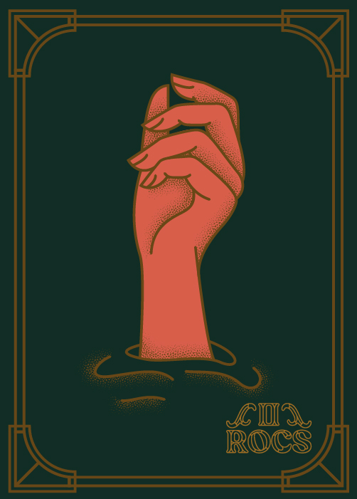 card with hand magically appearing